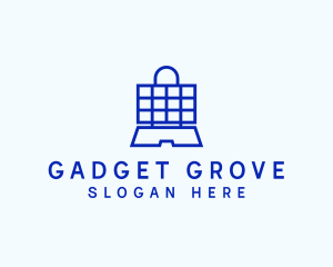 Shopping Bag Laptop logo