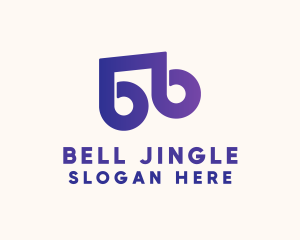 Purple Note Letter B logo design