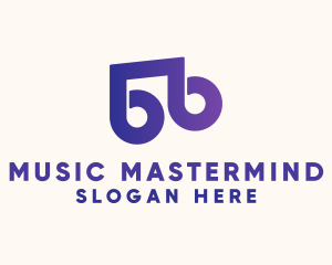 Purple Note Letter B logo