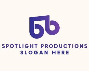 Purple Note Letter B logo