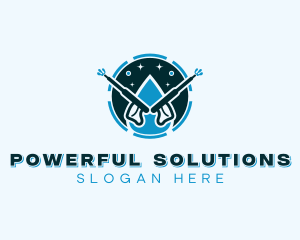 Pressure Washer Cleaning logo design