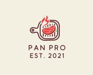Steak Grill Pan  logo design
