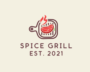 Steak Grill Pan  logo design