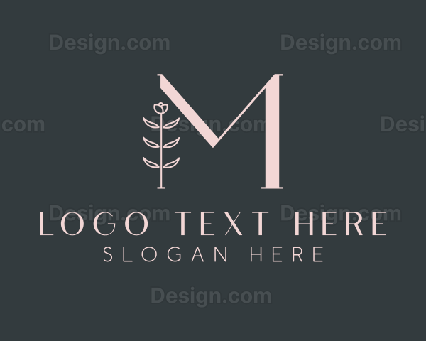 Floral Boutique Letter M Logo