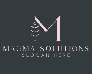 Floral Boutique Letter M logo design