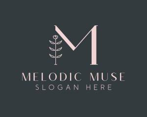 Floral Boutique Letter M logo design