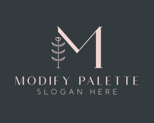 Floral Boutique Letter M logo design