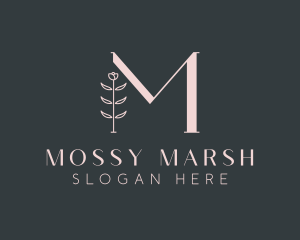 Floral Boutique Letter M logo design