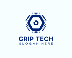 Tech Lens Microchip logo design