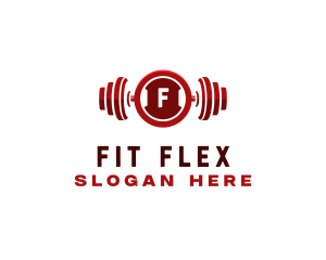 Barbell Plates Fitness logo design