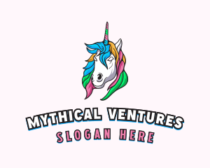 Pride Mythical Unicorn  logo design