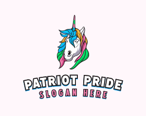 Pride Mythical Unicorn  logo design