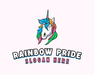 Pride Mythical Unicorn  logo design