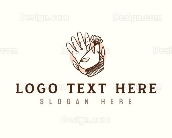 Floral Gardening Gloves Logo