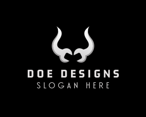 Bull Horn Mechanic Maintenance  logo design