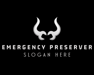 Bull Horn Mechanic Maintenance  logo design