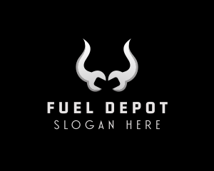 Bull Horn Mechanic Maintenance  logo design