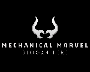 Bull Horn Mechanic Maintenance  logo design