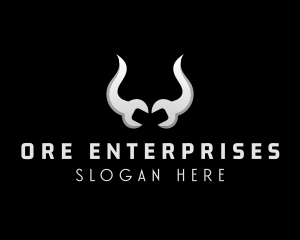 Bull Horn Mechanic Maintenance  logo design