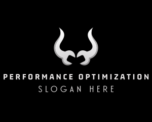 Bull Horn Mechanic Maintenance  logo design