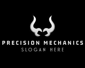 Bull Horn Mechanic Maintenance  logo design