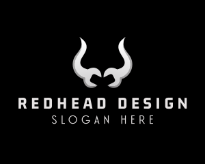 Bull Horn Mechanic Maintenance  logo design