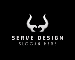 Bull Horn Mechanic Maintenance  logo design