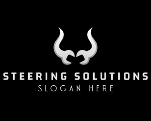 Bull Horn Mechanic Maintenance  logo design