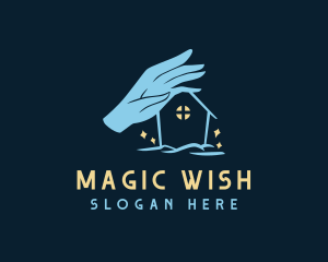 Magic Home Hand logo design