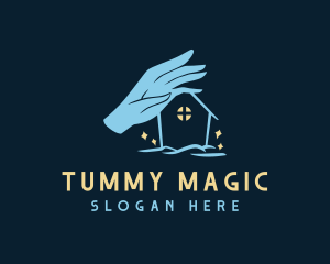 Magic Home Hand logo design