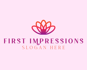 Yoga Gradient Flower logo design