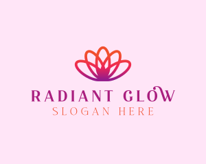 Yoga Gradient Flower logo design