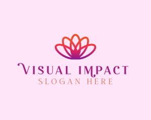 Yoga Gradient Flower logo design