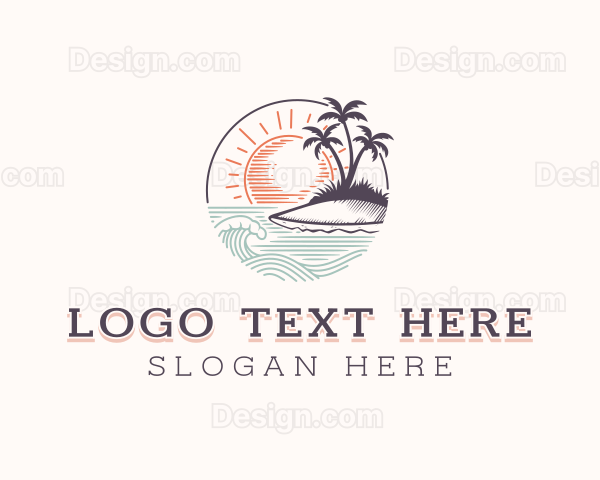 Island Beach Travel Logo