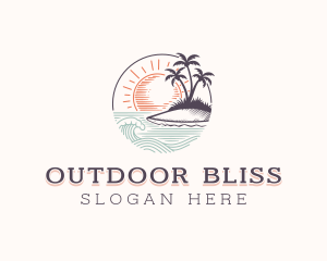 Island Beach Travel logo design