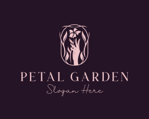  Elegant Hand Flower logo design