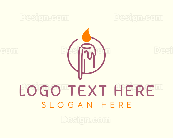 Melting Wax Candle Logo