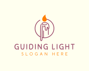 Melting Wax Candle logo design