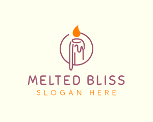 Melting Wax Candle logo design