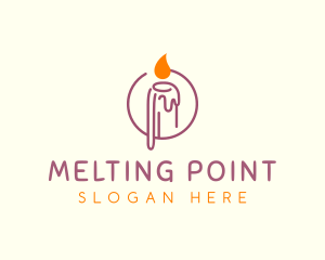 Melting Wax Candle logo design