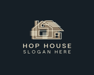 House Property Blueprint logo design