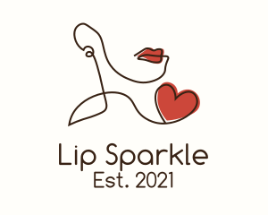 Lip Heart Cosmetics logo design