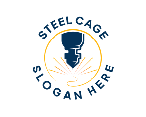 Steel Cutting Industry logo design