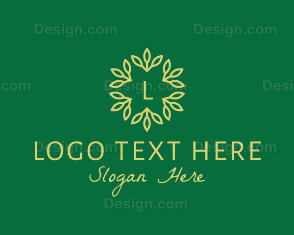 Flower Leaf Natural Organic Logo