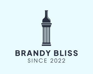 Wine Bottle Pillar logo design