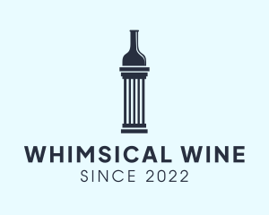 Wine Bottle Pillar logo design