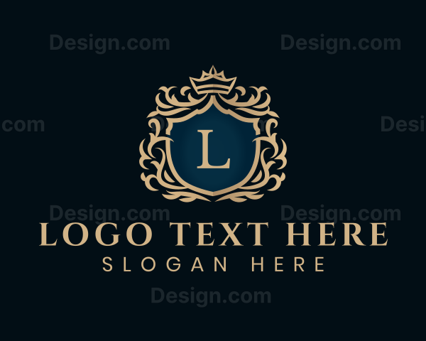 Luxurious Crown Shield Logo