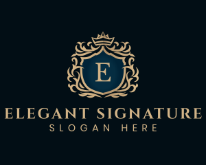 Luxurious Crown Shield logo design