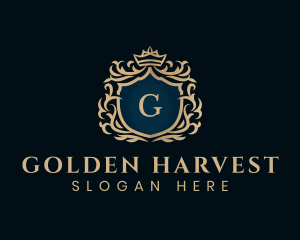 Luxurious Crown Shield logo design