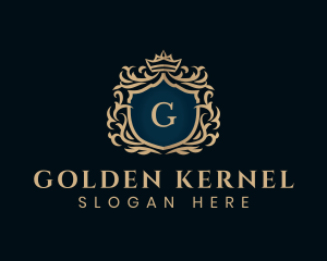 Luxurious Crown Shield logo design